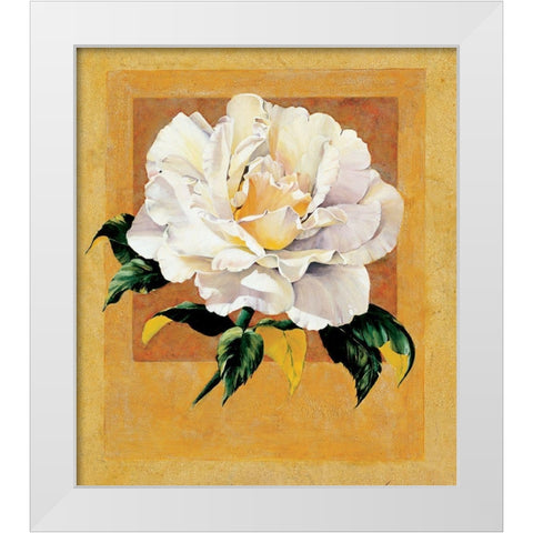 White Rose I White Modern Wood Framed Art Print by Unknown