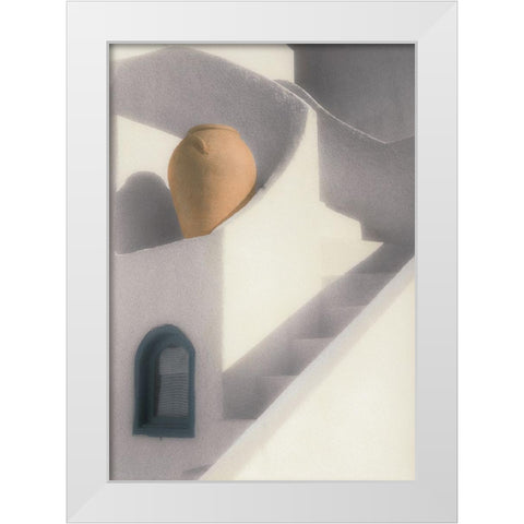 White Stairs White Modern Wood Framed Art Print by Unknown