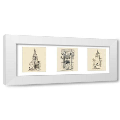 Villeneuve White Modern Wood Framed Art Print by Unknown