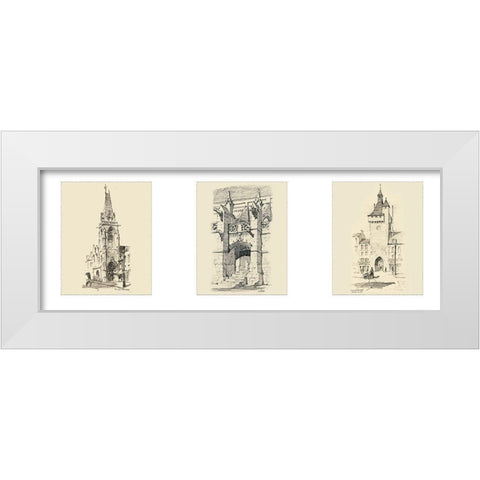 Villeneuve White Modern Wood Framed Art Print by Unknown