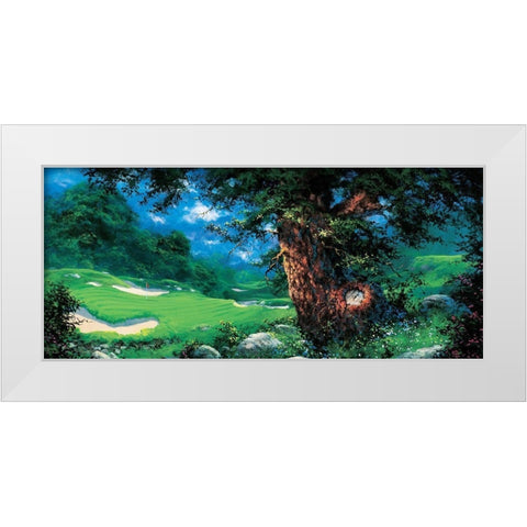 Golf Fantasy I White Modern Wood Framed Art Print by Unknown