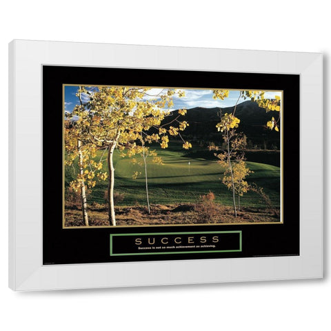Success - Golf White Modern Wood Framed Art Print by Unknown