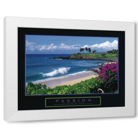 Passion - Beach White Modern Wood Framed Art Print by Unknown
