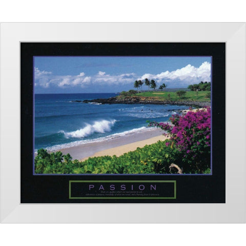 Passion - Beach White Modern Wood Framed Art Print by Unknown
