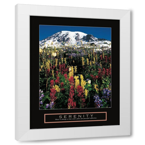Mount Rainier White Modern Wood Framed Art Print by Frontline