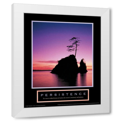 Persistence - Lonely Island White Modern Wood Framed Art Print by Unknown