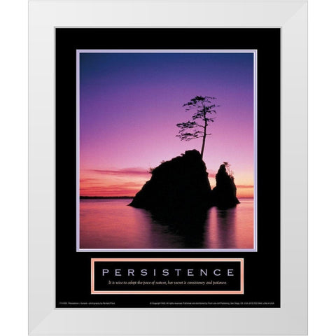 Persistence - Lonely Island White Modern Wood Framed Art Print by Unknown