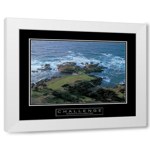 Golf - Challenge White Modern Wood Framed Art Print by Unknown