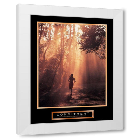Runner - Commitment White Modern Wood Framed Art Print by Unknown