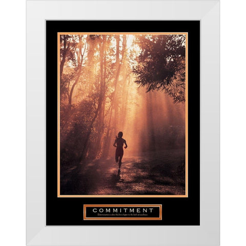 Runner - Commitment White Modern Wood Framed Art Print by Unknown