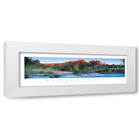 Desert Rocks White Modern Wood Framed Art Print by Unknown