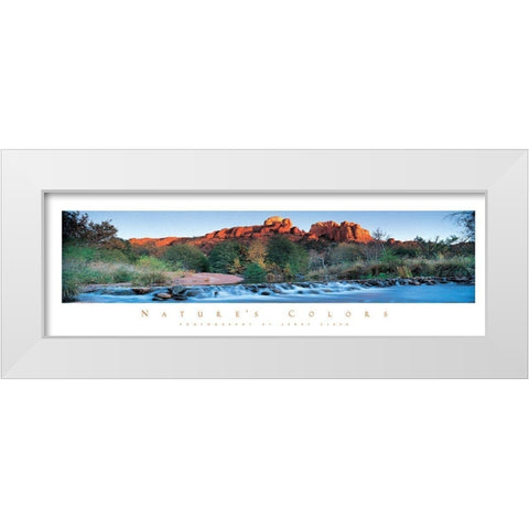 Desert Rocks White Modern Wood Framed Art Print by Unknown