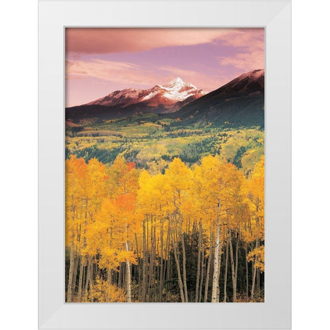 Mountain Valley White Modern Wood Framed Art Print by Unknown