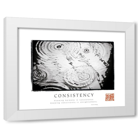 Consistency White Modern Wood Framed Art Print by Unknown