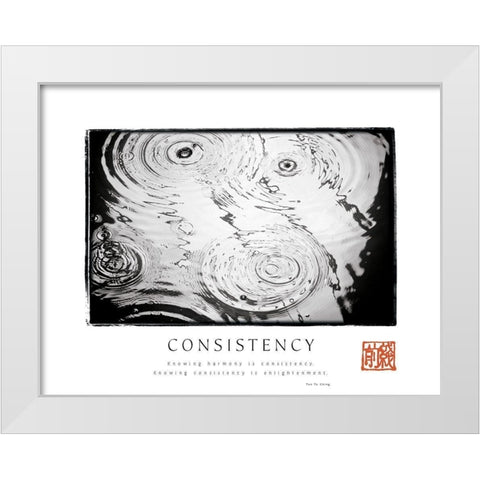 Consistency White Modern Wood Framed Art Print by Unknown