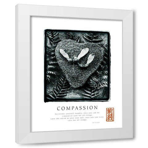 Compassion - Ferns White Modern Wood Framed Art Print by Unknown