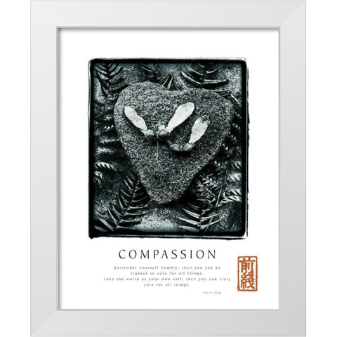 Compassion - Ferns White Modern Wood Framed Art Print by Unknown
