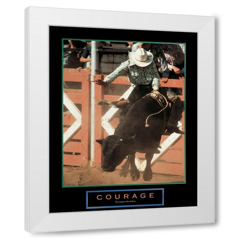 Courage - Rodeo White Modern Wood Framed Art Print by Unknown