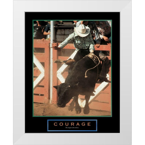 Courage - Rodeo White Modern Wood Framed Art Print by Unknown