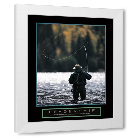 Leadership - Fisherman White Modern Wood Framed Art Print by Frontline