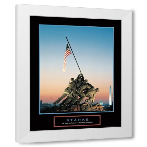 Starke White Modern Wood Framed Art Print by Frontline