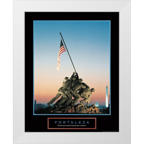 Fortaleza White Modern Wood Framed Art Print by Frontline
