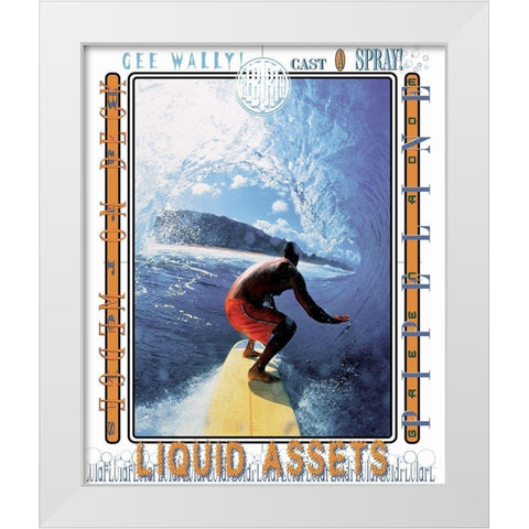 Surfer Extreme White Modern Wood Framed Art Print by Unknown