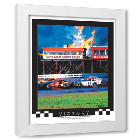 Victory Lap White Modern Wood Framed Art Print by Unknown