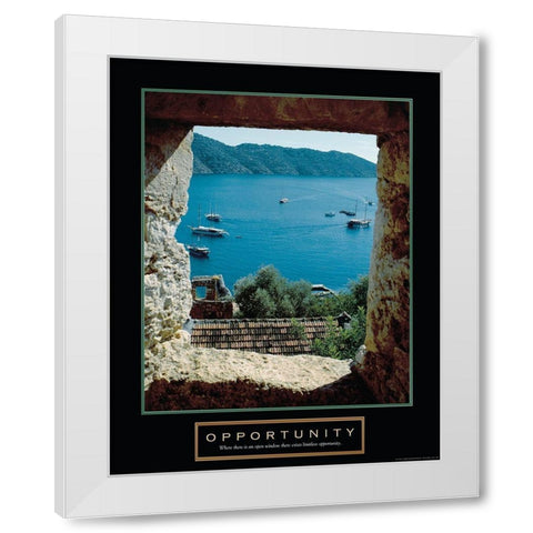 Opportunity - Window White Modern Wood Framed Art Print by Frontline