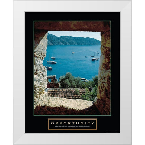 Opportunity - Window White Modern Wood Framed Art Print by Frontline