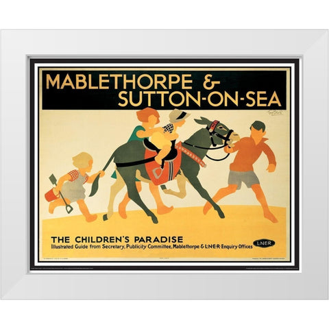 Mablethorpe White Modern Wood Framed Art Print by Unknown