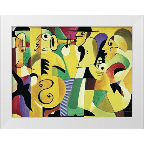 The Band White Modern Wood Framed Art Print by Unknown