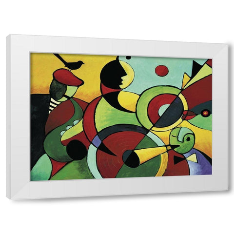 Play On White Modern Wood Framed Art Print by Unknown