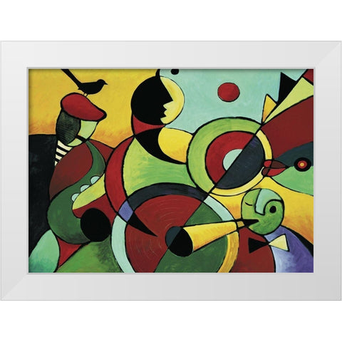 Play On White Modern Wood Framed Art Print by Unknown