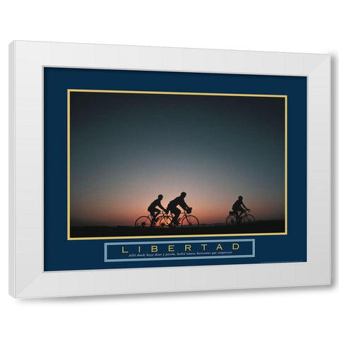 Libertad White Modern Wood Framed Art Print by Frontline