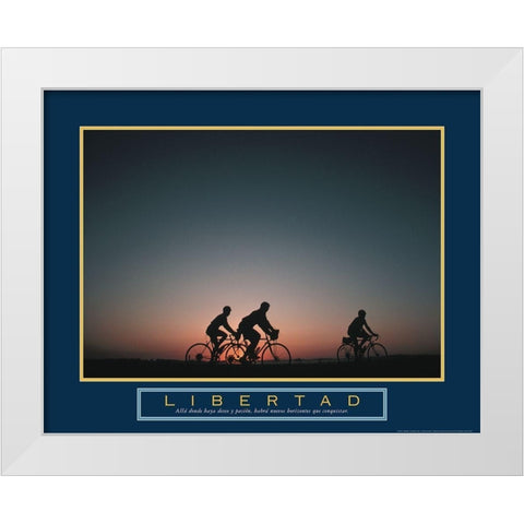 Libertad White Modern Wood Framed Art Print by Frontline