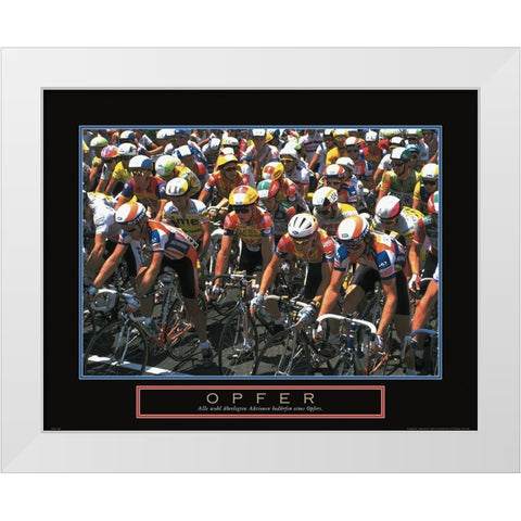 Sacrifico White Modern Wood Framed Art Print by Frontline