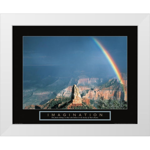 Imagination - mRainbow White Modern Wood Framed Art Print by Frontline