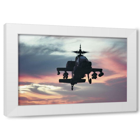 Helicopter Precision White Modern Wood Framed Art Print by Unknown