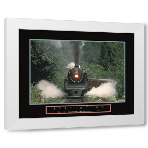 Iniciativa White Modern Wood Framed Art Print by Frontline