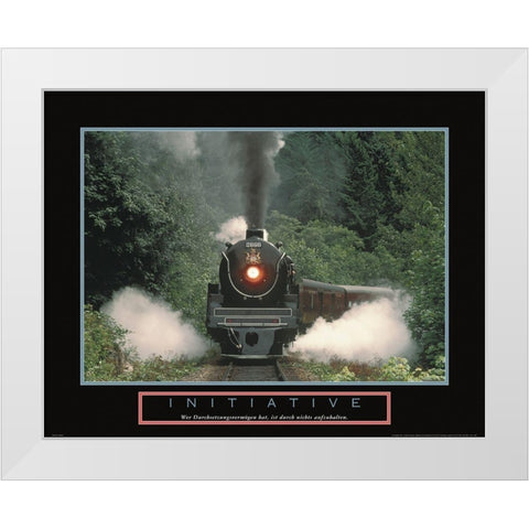 Iniciativa White Modern Wood Framed Art Print by Frontline