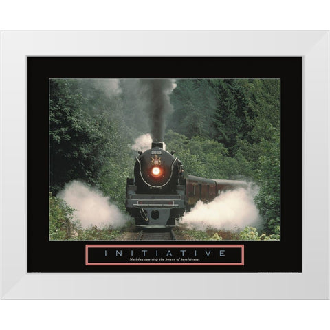 Iniciativa White Modern Wood Framed Art Print by Frontline