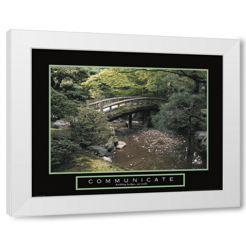 Communicate - Bridge White Modern Wood Framed Art Print by Frontline