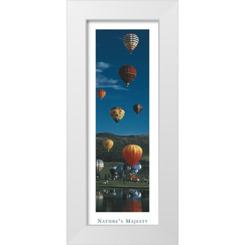 Balloons - Natures Majesty White Modern Wood Framed Art Print by Unknown
