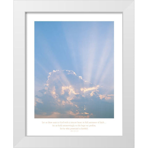 Lord in the Clouds White Modern Wood Framed Art Print by Frontline