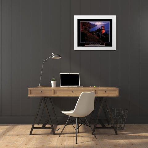 Lighthouse - Insight White Modern Wood Framed Art Print by Unknown