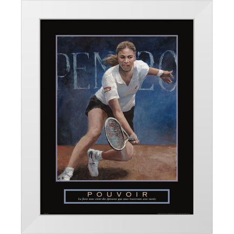 Pouvoir - Tennis White Modern Wood Framed Art Print by Frontline