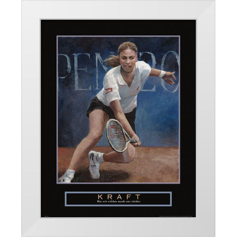 Kraft - Tennis White Modern Wood Framed Art Print by Frontline
