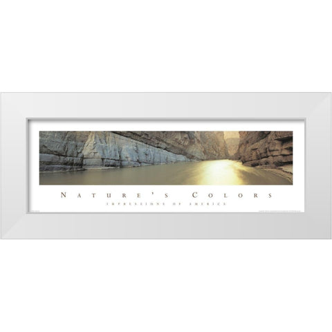Natures Colors Grand Canyon White Modern Wood Framed Art Print by Unknown