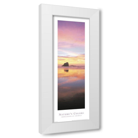 Natures Colors Beach White Modern Wood Framed Art Print by Unknown